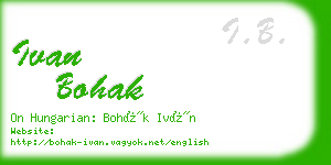 ivan bohak business card